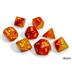 30051 Gemini Gellow-Red/yellow Polyhedral Luminary 7-Dice Set (with bonus die)