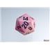 25464 Opaque Pastel Pink/black Polyhedral 7-Dice Set