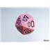 25464 Opaque Pastel Pink/black Polyhedral 7-Dice Set