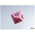 25464 Opaque Pastel Pink/black Polyhedral 7-Dice Set