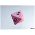 25464 Opaque Pastel Pink/black Polyhedral 7-Dice Set