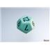 25465 Opaque Pastel Green/black Polyhedral 7-Dice Set