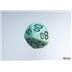 25465 Opaque Pastel Green/black Polyhedral 7-Dice Set