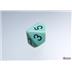 25465 Opaque Pastel Green/black Polyhedral 7-Dice Set