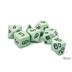 25465 Opaque Pastel Green/black Polyhedral 7-Dice Set