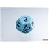 25466 Opaque Pastel Blue/black Polyhedral 7-Dice Set