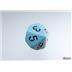 25466 Opaque Pastel Blue/black Polyhedral 7-Dice Set