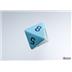 25466 Opaque Pastel Blue/black Polyhedral 7-Dice Set