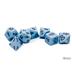 25466 Opaque Pastel Blue/black Polyhedral 7-Dice Set