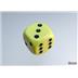 25662 Opaque Pastel Yellow/black 16mm d6 Dice Block (12 dice)