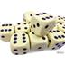 25662 Opaque Pastel Yellow/black 16mm d6 Dice Block (12 dice)