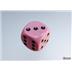 25664 Opaque Pastel Pink/black 16mm d6 Dice Block (12 dice)