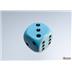 25666 Opaque Pastel Blue/black 16mm d6 Dice Block (12 dice)