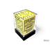 25862 Opaque Pastel Yellow/black 12mm d6 Dice Block (36 dice)