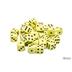 25862 Opaque Pastel Yellow/black 12mm d6 Dice Block (36 dice)