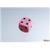 25864 Opaque Pastel Pink/black 12mm d6 Dice Block (36 dice)