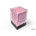 25864 Opaque Pastel Pink/black 12mm d6 Dice Block (36 dice)