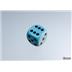 25866 Opaque Pastel Blue/black 12mm d6 Dice Block (36 dice)