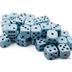 25866 Opaque Pastel Blue/black 12mm d6 Dice Block (36 dice)