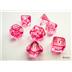 20384 Set di Dadi Mini Translucent Pink/white