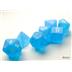 20416 Frosted™ Mini-Polyhedral Caribbean Blue™/white 7-Die Set