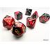 20633 Gemini® Mini-Polyhedral Black-Red/gold 7-Die Set