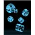 ODD410043 Oakie Doakie Dice D6 Dice 16 mm Glow in the Dark - Arctic (12)