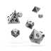 ODD500056 Oakie Doakie Dice RPG Set Metal Dice - Mercury (7)