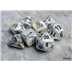 30067 Marble Calcite/blue Polyhedral 7-Dice Set (with bonus die)