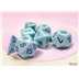 25466 Opaque Pastel Blue/black Polyhedral 7-Dice Set