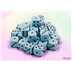 25866 Opaque Pastel Blue/black 12mm d6 Dice Block (36 dice)