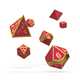 ODD500053 Oakie Doakie Dice RPG Set Metal Glow in the Dark - Golden Princess (7)