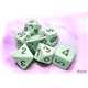 25465 Opaque Pastel Green/black Polyhedral 7-Dice Set