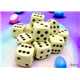 25662 Opaque Pastel Yellow/black 16mm d6 Dice Block (12 dice)