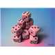 25664 Opaque Pastel Pink/black 16mm d6 Dice Block (12 dice)