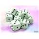 25665 Opaque Pastel Green/black 16mm d6 Dice Block (12 dice)