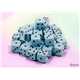 25866 Opaque Pastel Blue/black 12mm d6 Dice Block (36 dice)